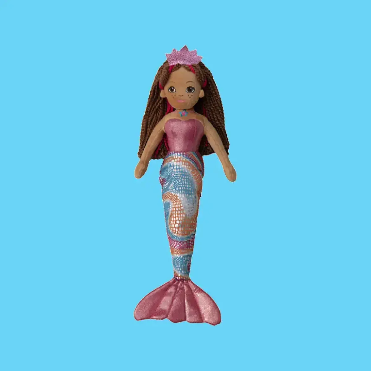 Havfrue bamse rosa 44 cm